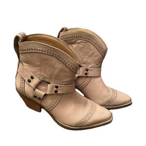 Dingo Leather Boots Women’s 6.5 HARNESS WESTERN BOOTIES SNIP TOE Festival Rodeo